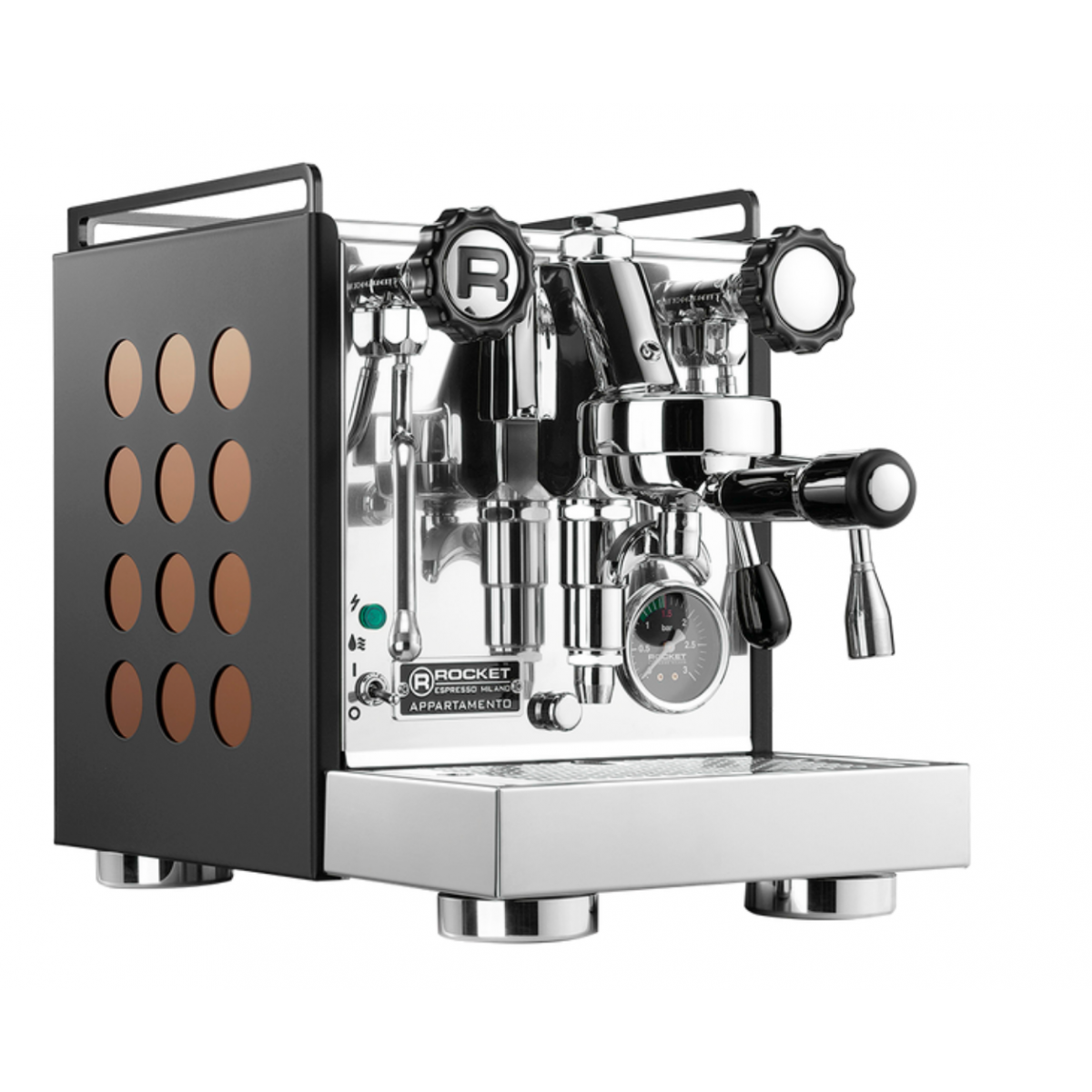 Rocket Appartamento Nera Kupfer Espressomaschine